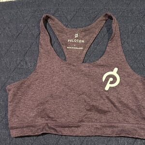 Peloton Women's Heathered Purple  Sports Bra